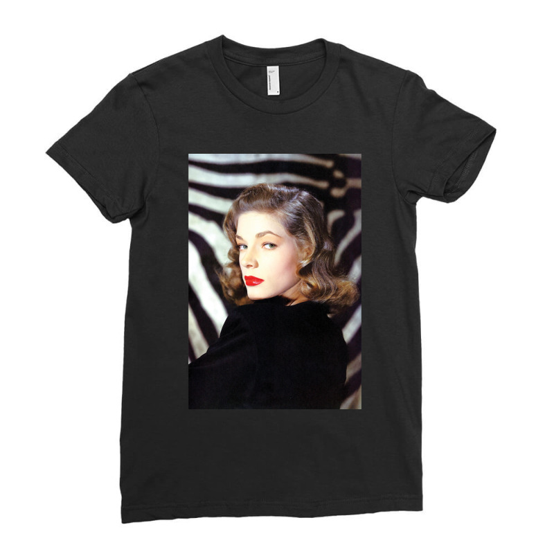 Lauren Bacall Ladies Fitted T-Shirt by JoelJBerghoff | Artistshot