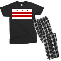 Flag Of Washington Dc   Girl Men's T-shirt Pajama Set | Artistshot