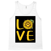 Dog Love Sunflower Poster Love Tank Top | Artistshot