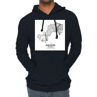 East Point Georgia Road Map Art Blue Rivers And Dark Roads City Limits Lightweight Hoodie | Artistshot