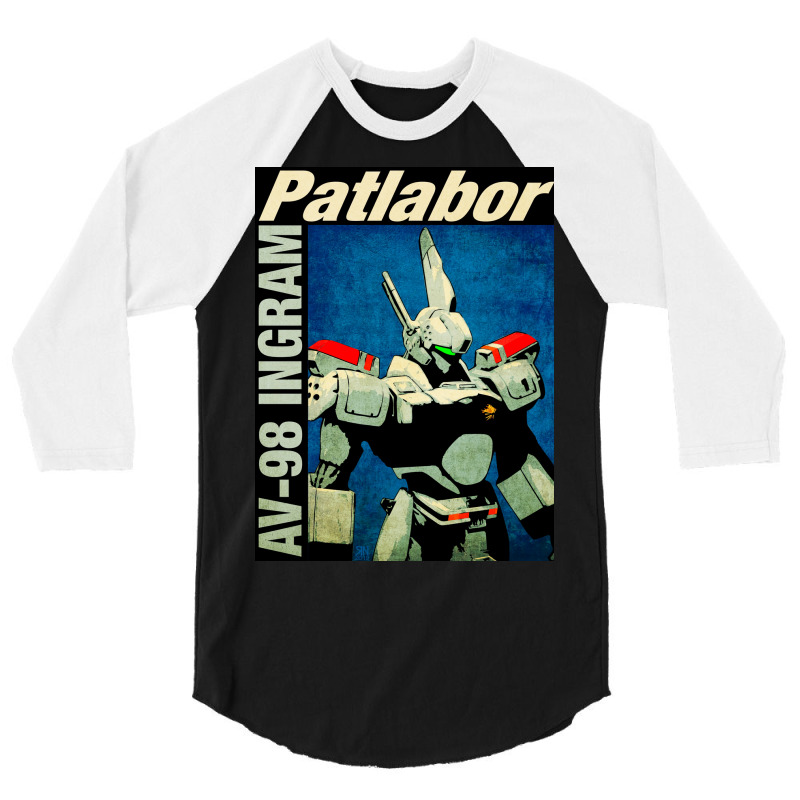 Ingram Patlabor Poster Aesthetic 3/4 Sleeve Shirt | Artistshot