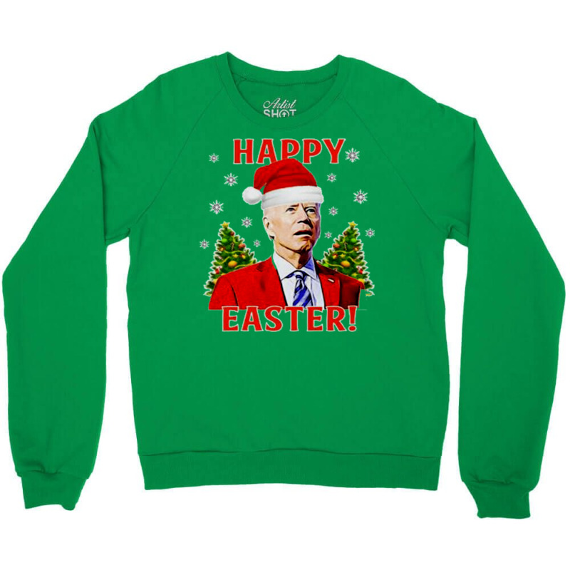 Funny Joe Biden Confused Happy Easter   Aesthetic Crewneck Sweatshirt | Artistshot