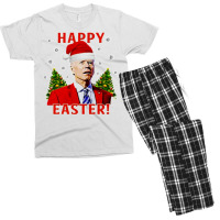 Funny Joe Biden Confused Happy Easter   Aesthetic Men's T-shirt Pajama Set | Artistshot