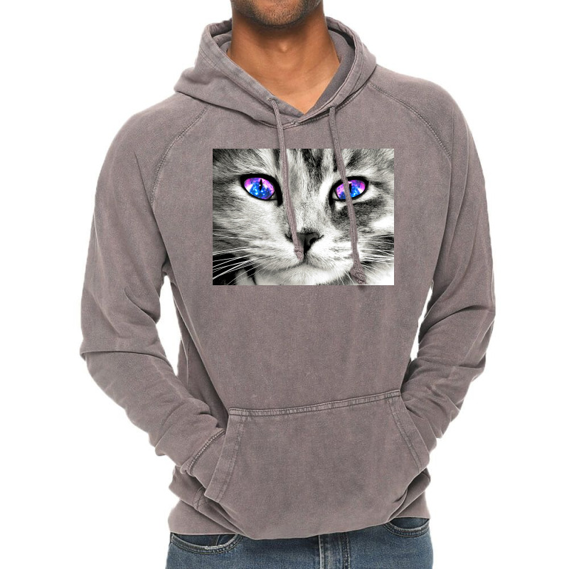 Galaxy Cat Eyes Poster Tumblr Vintage Hoodie | Artistshot