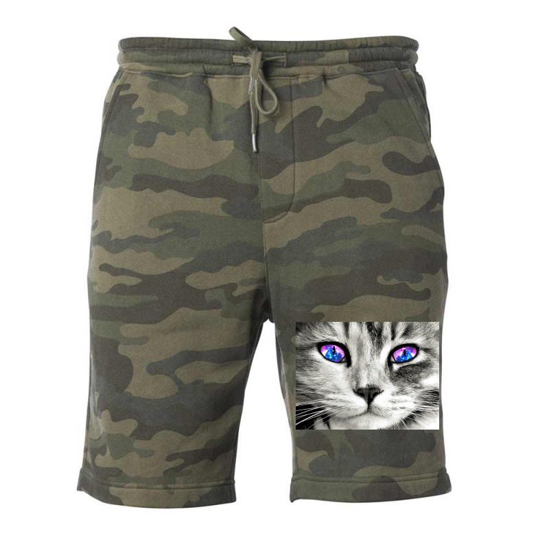 Galaxy Cat Eyes Poster Tumblr Fleece Short | Artistshot