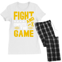 Fight And Complete The Game Classic Tshirt Summer Love Women's Pajamas Set | Artistshot