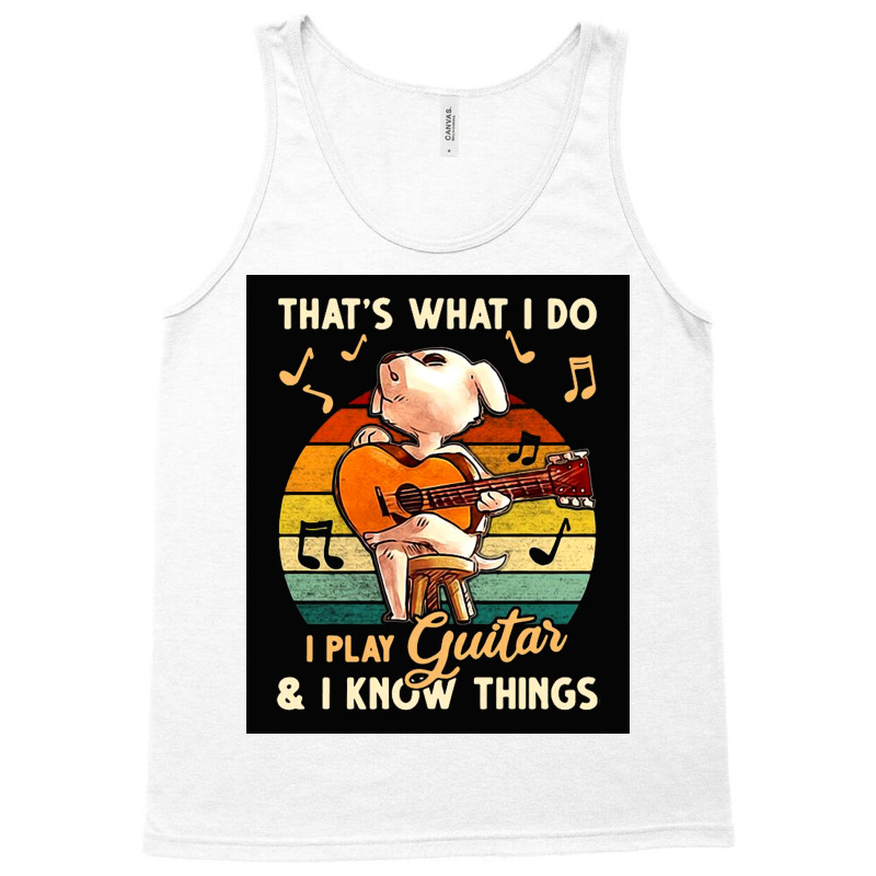 Dog Play Guita Poster Love Tank Top | Artistshot