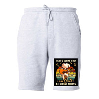 Dog Play Guita Poster Love Fleece Short | Artistshot