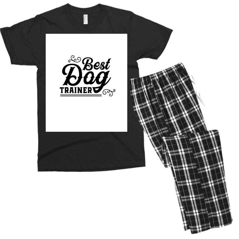 Dog Trainer Dog School Poster Music Quote Men's T-shirt Pajama Set | Artistshot