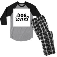 I Love Dogs Poster Stars Funny Men's 3/4 Sleeve Pajama Set | Artistshot