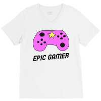 Epic Gamer Amp Controller For Kids Classic Tshirt Girl Aesthetic V-neck Tee | Artistshot