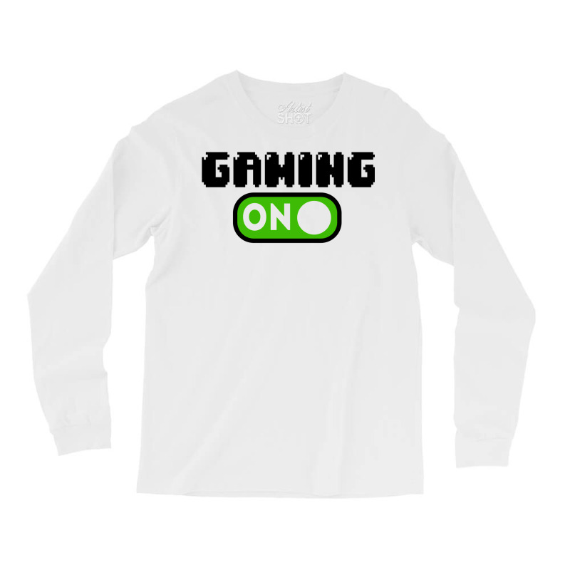 Gaming Mode On Nerd Geek Pc Controller Graphic Gamer Sayings Graphic C Long Sleeve Shirts | Artistshot