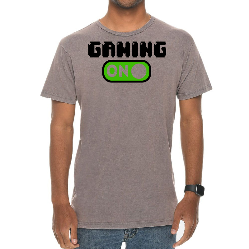 Gaming Mode On Nerd Geek Pc Controller Graphic Gamer Sayings Graphic C Vintage T-shirt | Artistshot