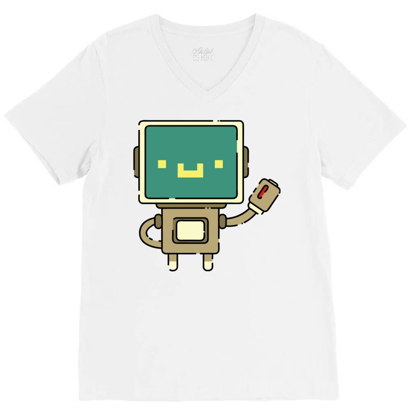 Enter The Gungeon Robot Classic Tshirt Hippie Summer V-neck Tee | Artistshot