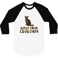 Real Men Love Cats 3/4 Sleeve Shirt | Artistshot