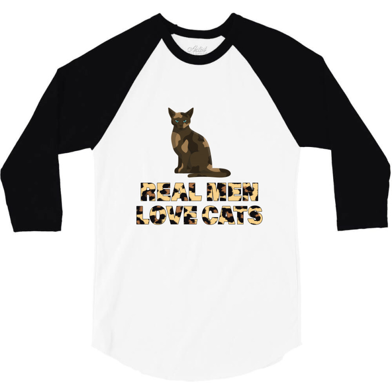 Real Men Love Cats 3/4 Sleeve Shirt | Artistshot