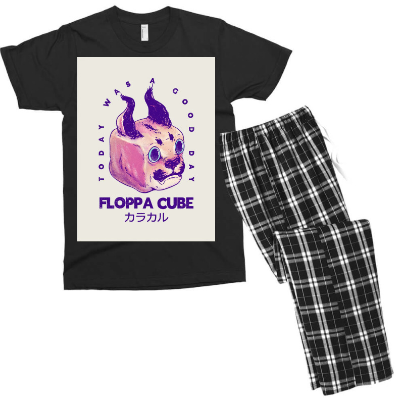 Floppa Cube Today Was A Good Day Flop Flop Happy Floppa Friday Racist Men's T-shirt Pajama Set | Artistshot