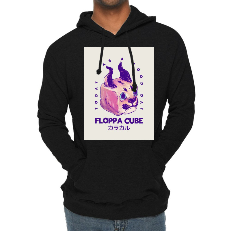 Floppa Cube Today Was A Good Day Flop Flop Happy Floppa Friday Racist Lightweight Hoodie | Artistshot