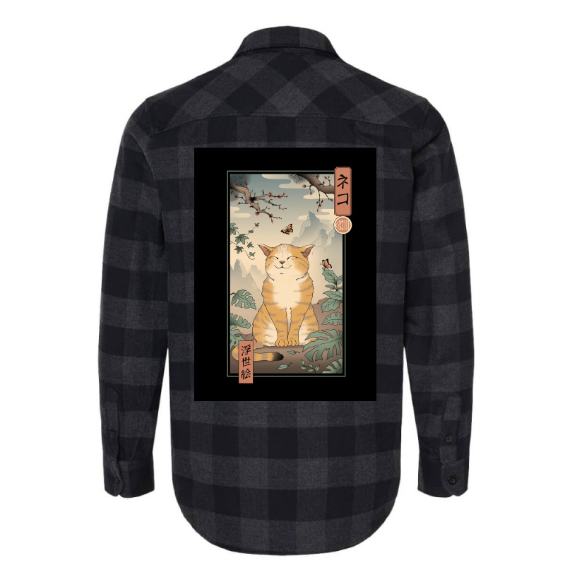 Edo Cat Poster Aesthetic Flannel Shirt | Artistshot