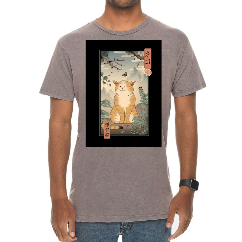 Edo Cat Poster Aesthetic Vintage T-shirt | Artistshot