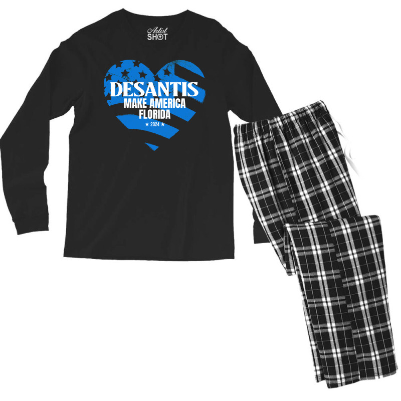 Governor Ron Desantis Make America Florida   Hipster Men's Long Sleeve Pajama Set | Artistshot