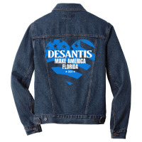 Governor Ron Desantis Make America Florida   Hipster Men Denim Jacket | Artistshot