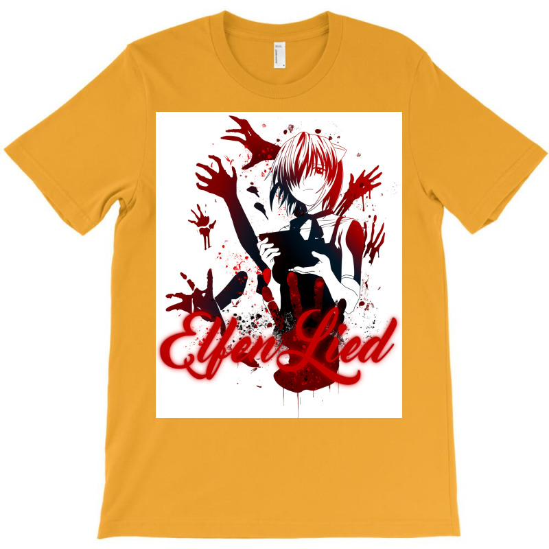 Elfen Lied Poster Yellow (1) T-shirt | Artistshot