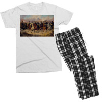 Grant And His Generals   Retro Men's T-shirt Pajama Set | Artistshot