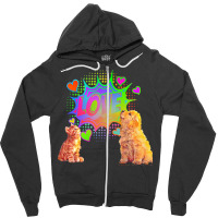 Colourful Pet Love T  Shirt Sharing The Loves T  Shirt Zipper Hoodie | Artistshot