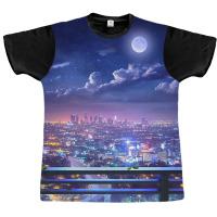 Lofi City Poster Aesthetic Graphic T-shirt | Artistshot