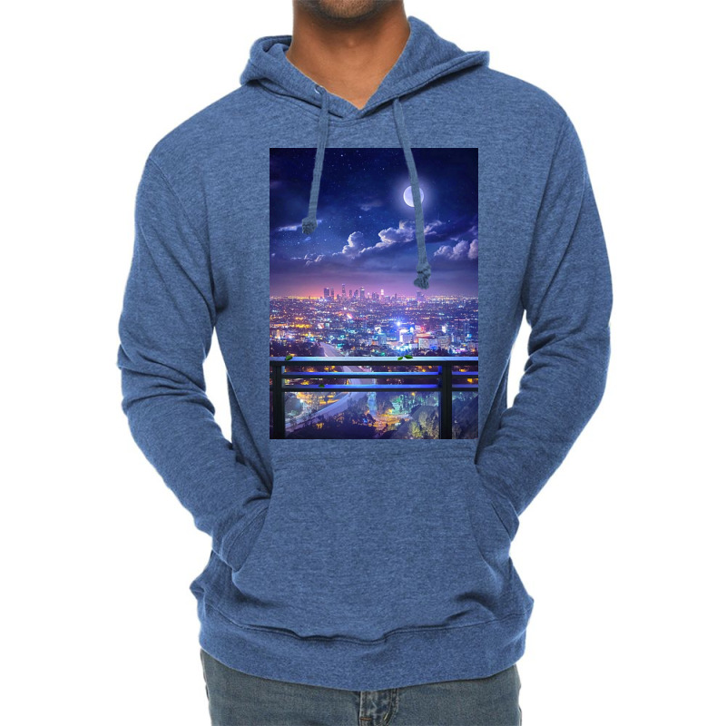 Lofi City Poster Aesthetic Lightweight Hoodie | Artistshot