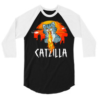 Catzilla 3/4 Sleeve Shirt | Artistshot