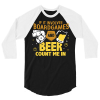 Funny Board Games And Beer Drinking Rpg Game Lover Gift Essential Tshi 3/4 Sleeve Shirt | Artistshot