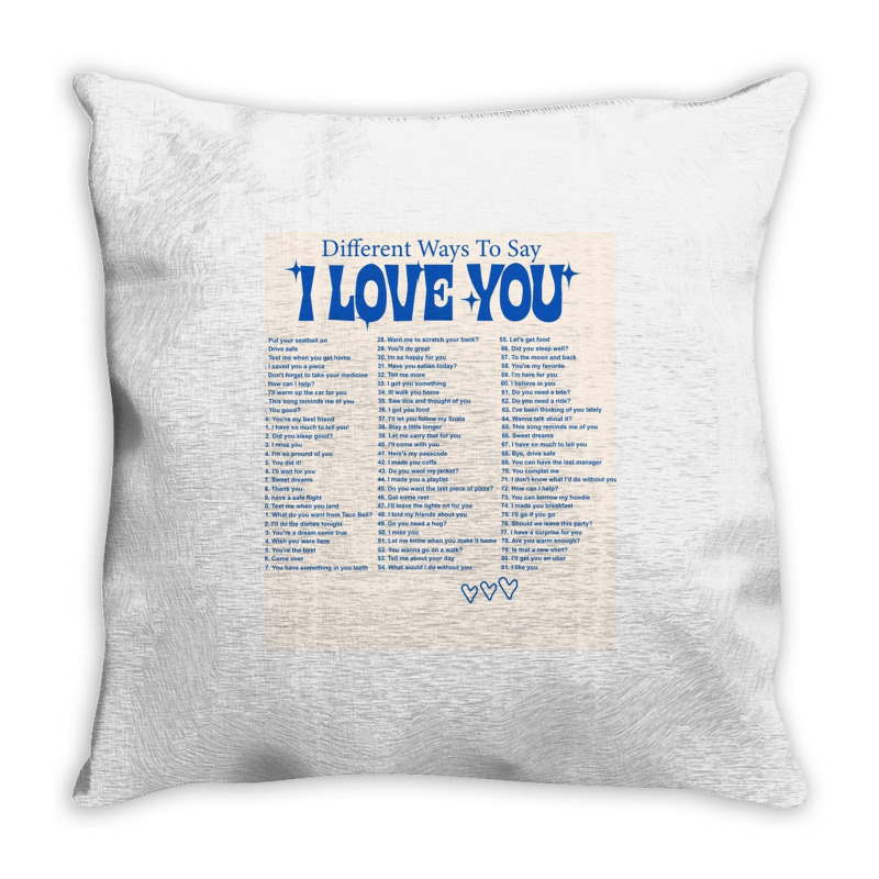 Different Ways To Say I Love You Throw Pillow | Artistshot