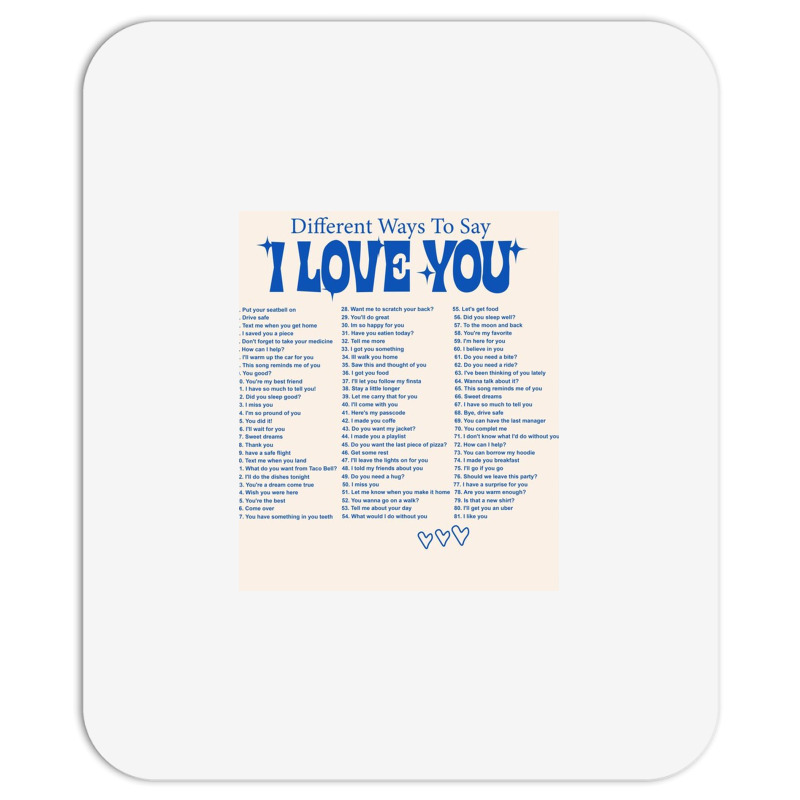 Different Ways To Say I Love You Mousepad | Artistshot