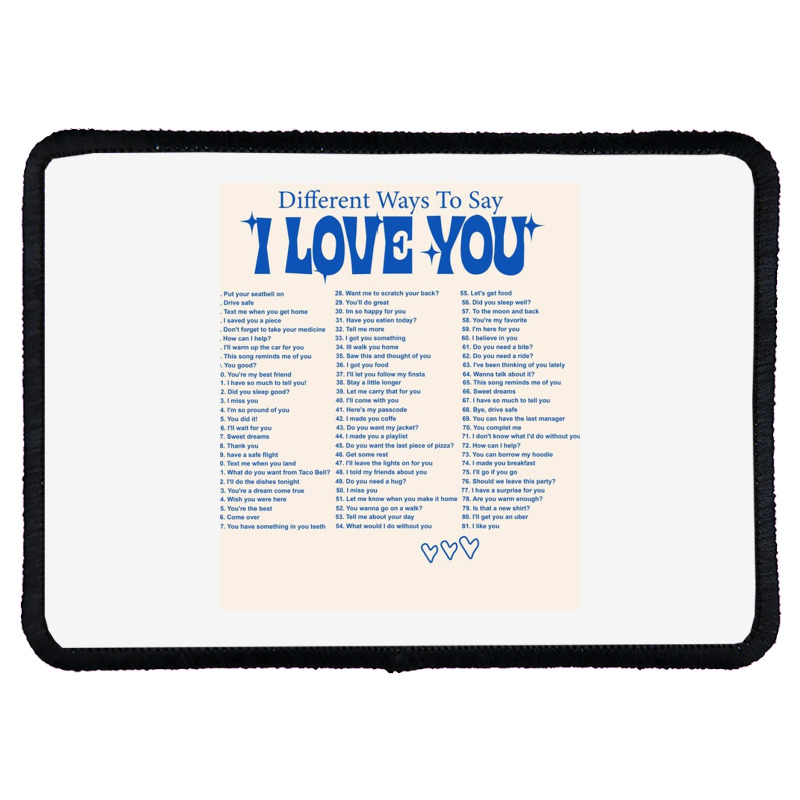 Different Ways To Say I Love You Rectangle Patch | Artistshot