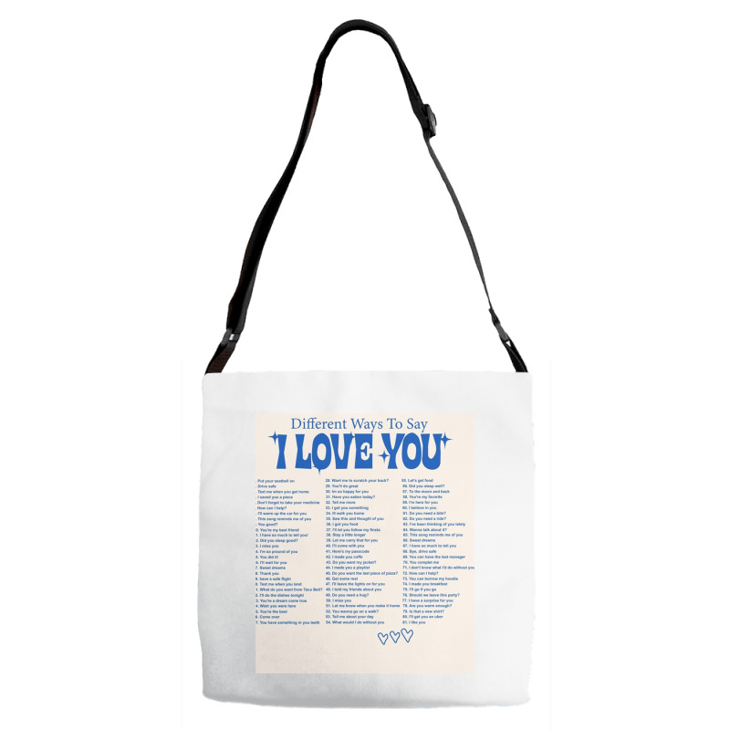 Different Ways To Say I Love You Adjustable Strap Totes | Artistshot