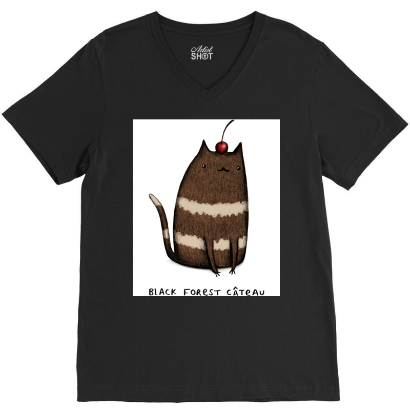 Black Forest Cteau Cap Poster Red V-neck Tee | Artistshot