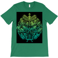 Bugs And Butterflies Green Poster Cute T-shirt | Artistshot