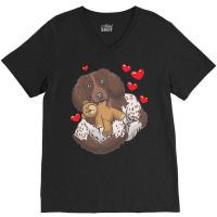 Soft Toy T  Shirt German Spaniel With Stuffed Animal And Hearts T  Shi V-neck Tee | Artistshot