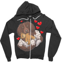 Soft Toy T  Shirt German Spaniel With Stuffed Animal And Hearts T  Shi Zipper Hoodie | Artistshot