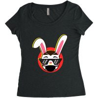 Bad Trap Bunny Face Mask X100  La Cancion Dembow Reggaeton Women's Triblend Scoop T-shirt | Artistshot