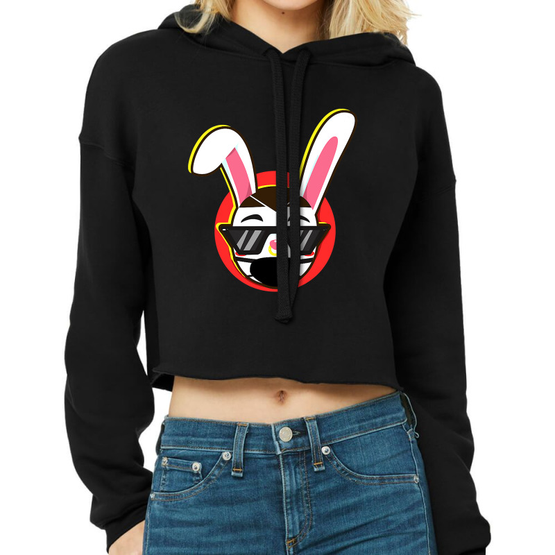 Bad Trap Bunny Face Mask X100  La Cancion Dembow Reggaeton Cropped Hoodie by Iribe890 | Artistshot