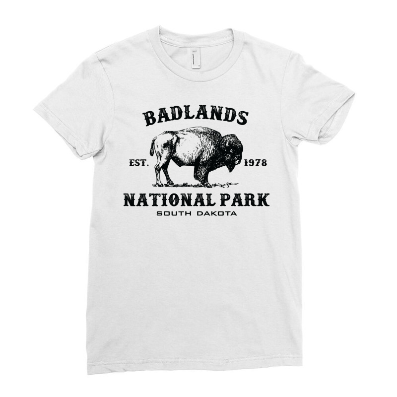 Badlands National Park South Dakota American Bison Souvenir Ladies Fitted T-Shirt by Iribe890 | Artistshot