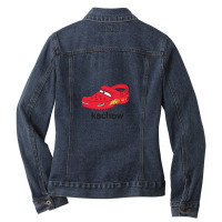 Lightning Mcqueen Croc Sticker Ladies Denim Jacket | Artistshot