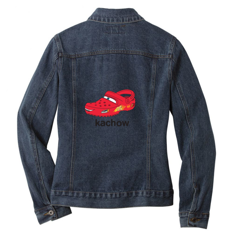 Lightning Mcqueen Croc Sticker Ladies Denim Jacket by EvanWayneCofer | Artistshot