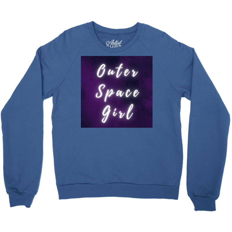 Outer Space Girl Purple V3 Poster 80s Crewneck Sweatshirt | Artistshot