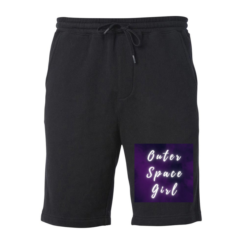 Outer Space Girl Purple V3 Poster 80s Fleece Short | Artistshot