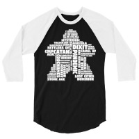 Meeple Word Cloud Active Tshirt Cute 3/4 Sleeve Shirt | Artistshot