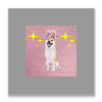 Cute Twinkling Akita Cute Poster Gift Metal Print Square | Artistshot